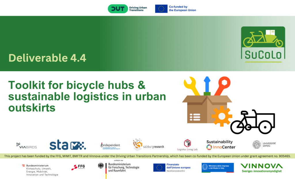 Deliverable 4.4: Verktygslåda för cykelhubbar och hållbar logistik i urbana ytterområden